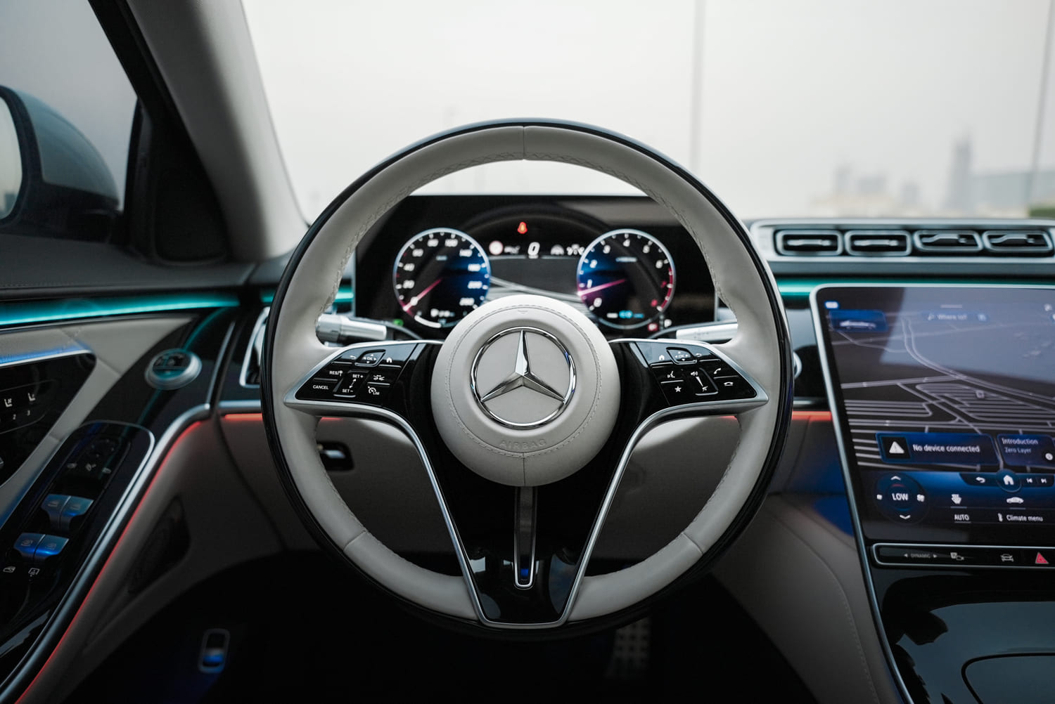 Interior of Mercedes S class rental Dubai | One and Only Cars Rental